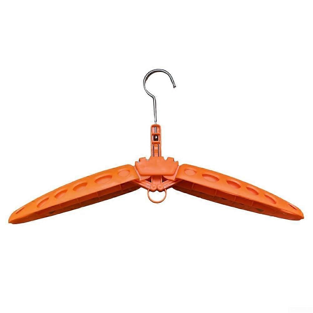 Wetsuit Hanger with Foldable SpaceSaving Design, Ventilated Shoulders for Scuba Diving Gear (Orange)