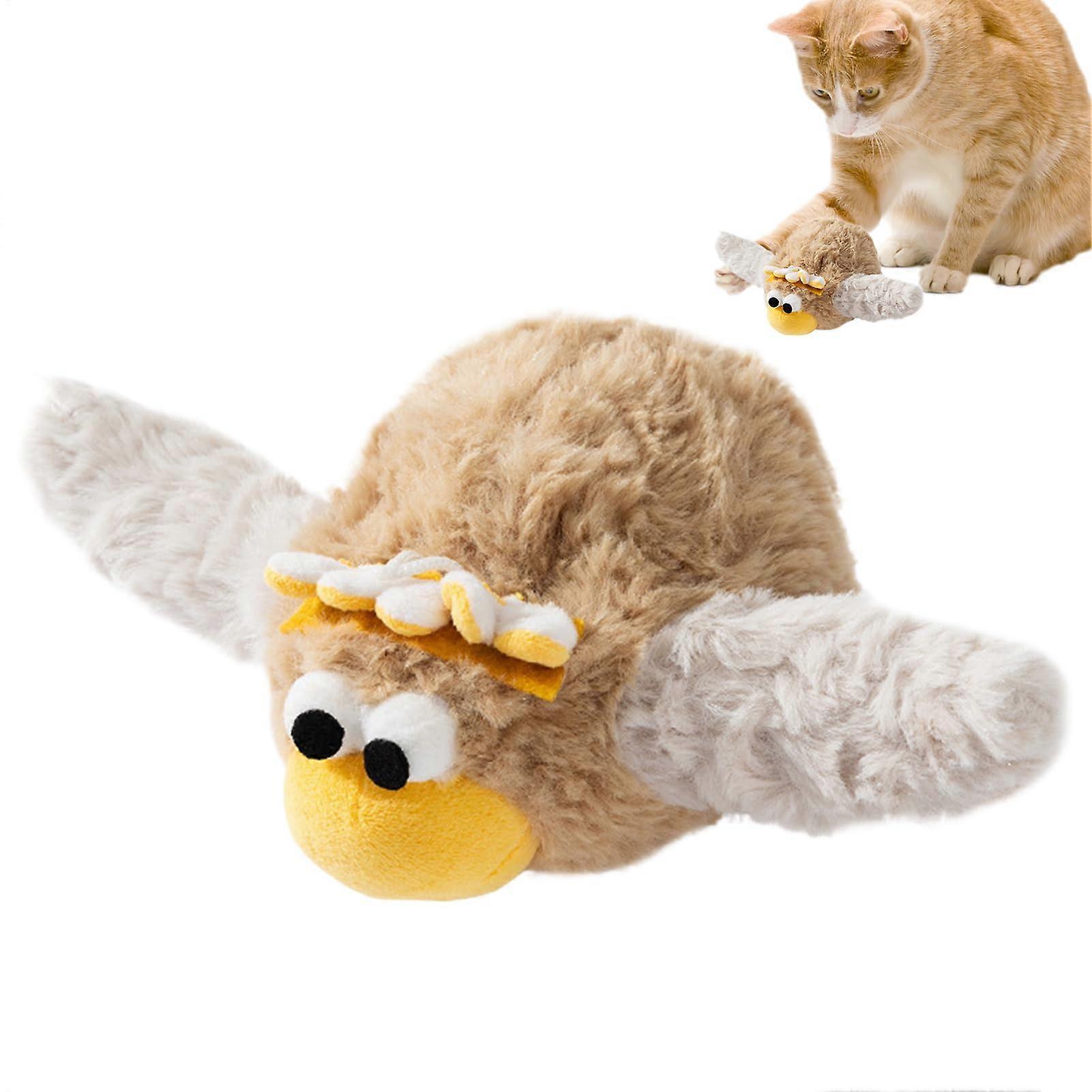 Interactive Cat Toy USB Rechargeable Plush Bird Motion Simulator for Indoor Kitten Boredom Relief
