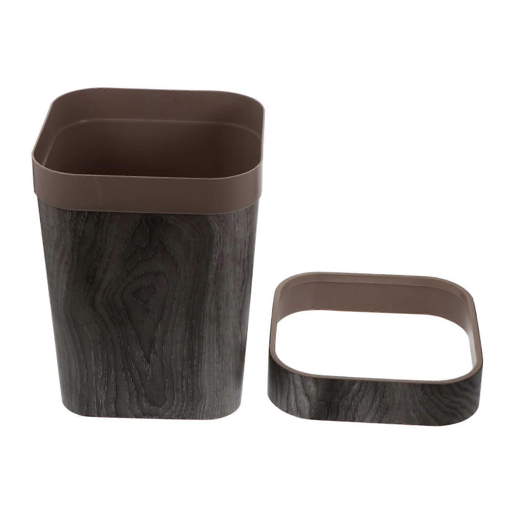 Plastic Trash Can with Humanized Pressing Ring for Home Office Kitchen Bedroom Elegant Design