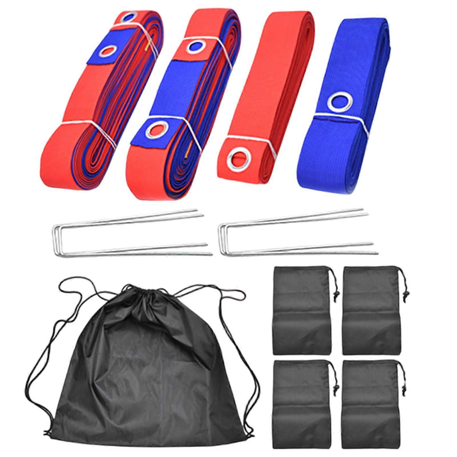 Portable Volleyball Boundary Lines with Durable Foldable Design for Easy Outdoor Beach Setup