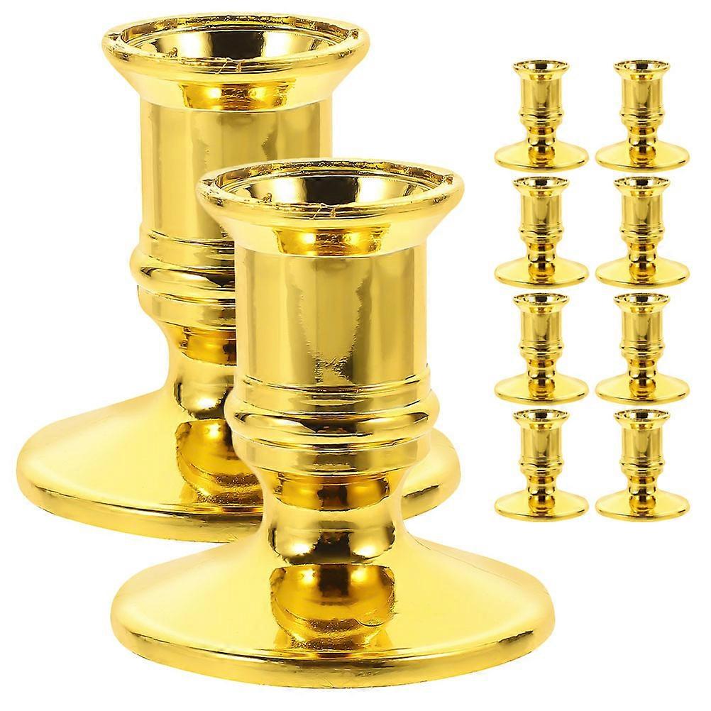 Plastic Electronic Candlestick Holder for Storage Use 10Pcs Candle Holders