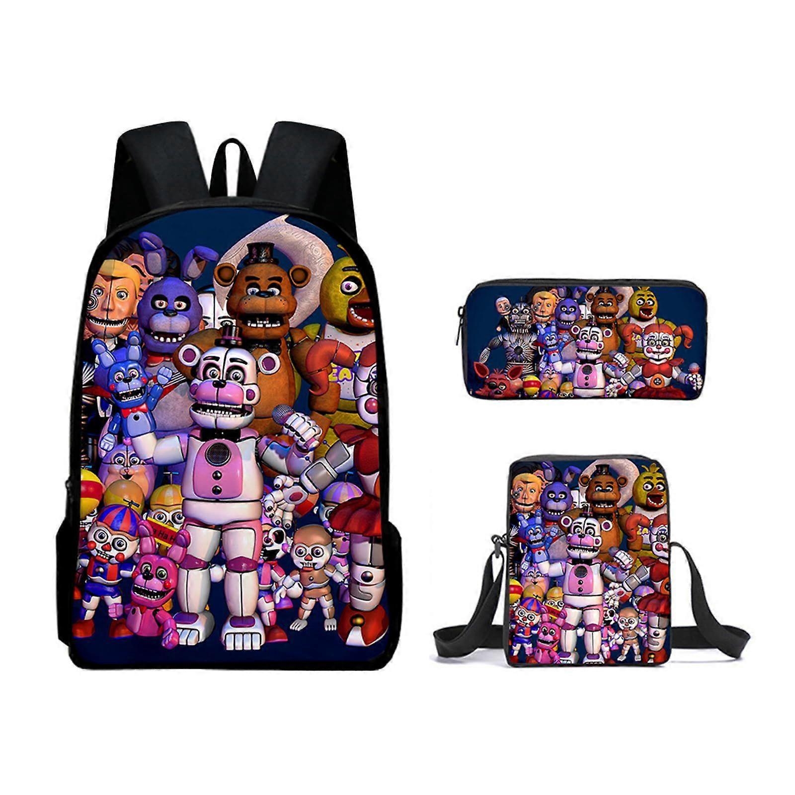 Five Nights Backpack, School Bag, Children's School Bag, Backpack, Men's Backpack, Laptop Backpack, Three-piece Backpack
