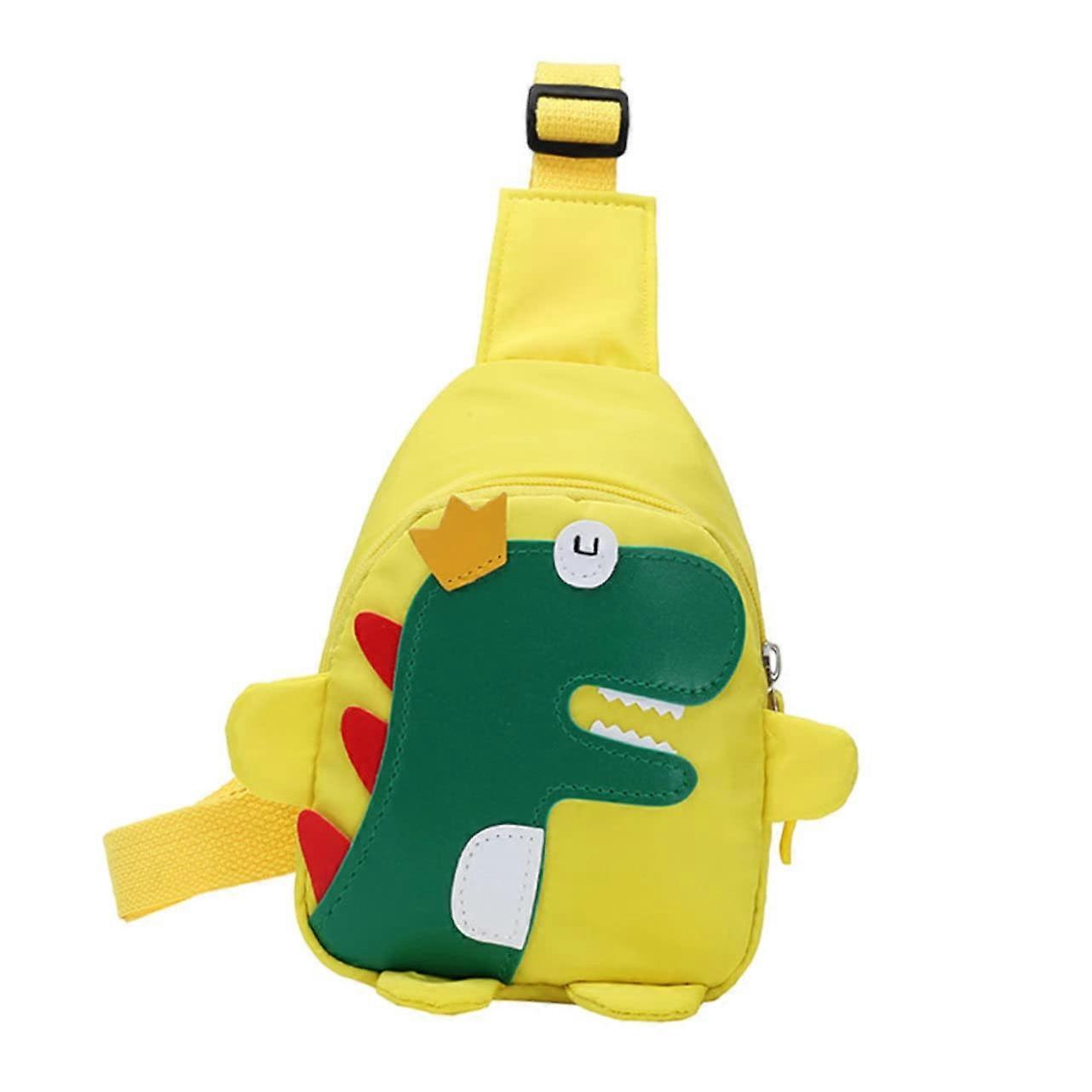 Messenger Bag with Cute Dinosaur Design, Adjustable Strap, MultiFunctional Storage, Yellow