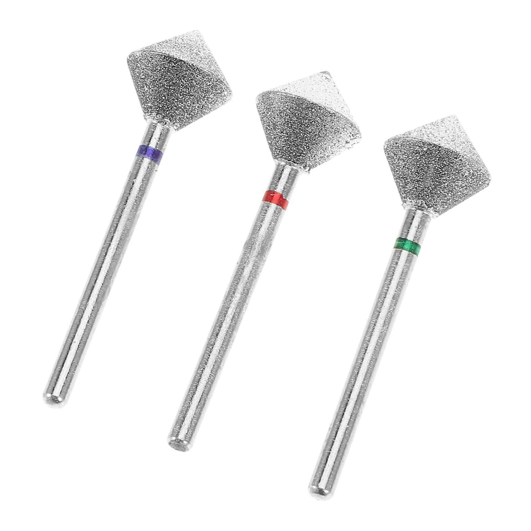 Nail Drill Bit Set for Fast Acrylic Removal and Precision Cuticle Shaping, 3pcs Durable Tools
