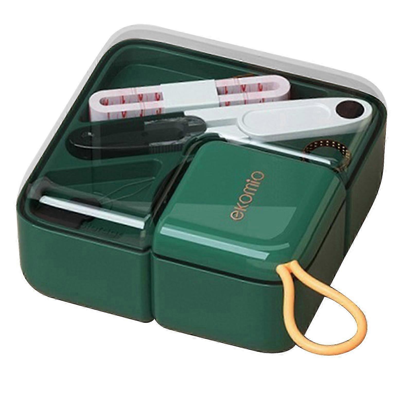 Mini Sewing Thread Kits with Storage Box Portable Multifunction Sew Box Kit for Beginners Professionals