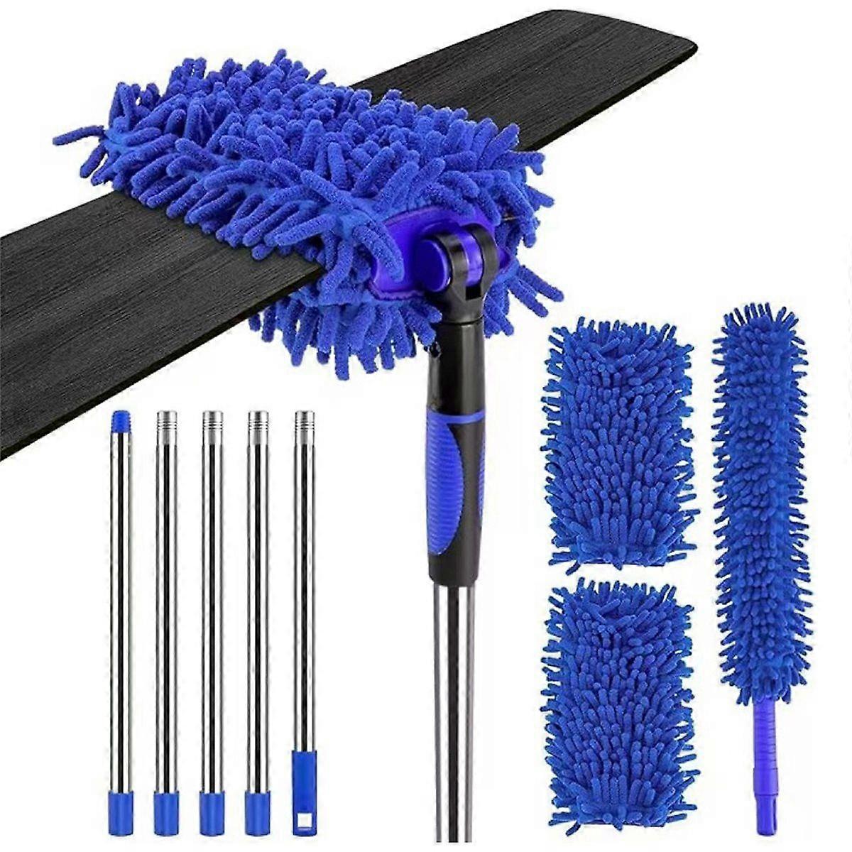 Ceiling Fan Cleaner Duster with 80inch Extension Pole, Flexible Chenille Duster for High Ceiling Fa