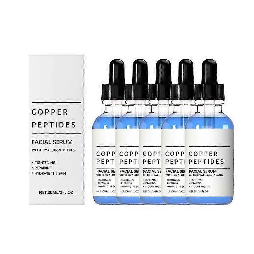 Copper Peptide Face Serum with GHK-Cu Hyaluronic Acid - Collagen Elastin Boost, Deep Hydration