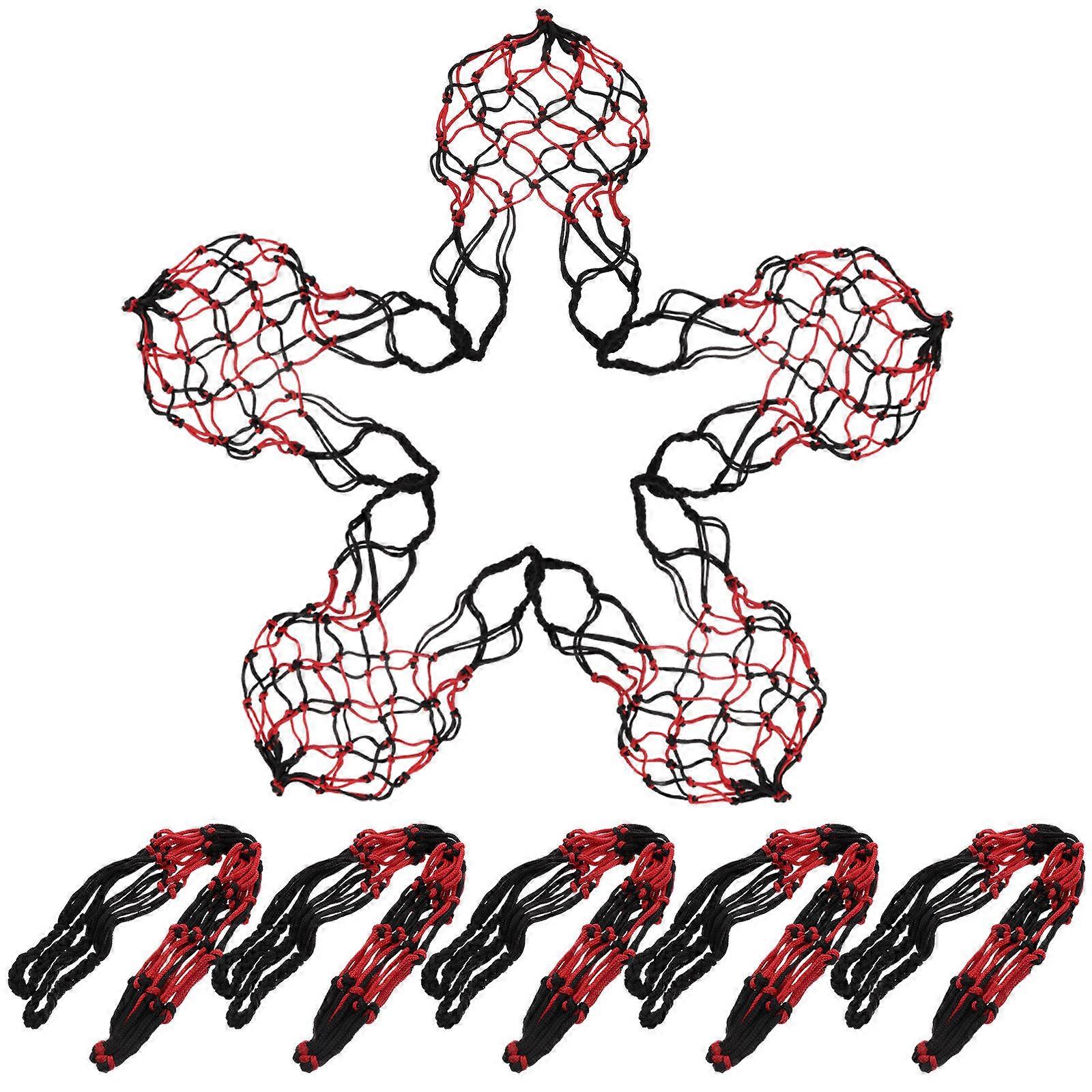 Wall Hanging Fruit Basket Netted Storage Solution Multi Polyester for 10Pcs