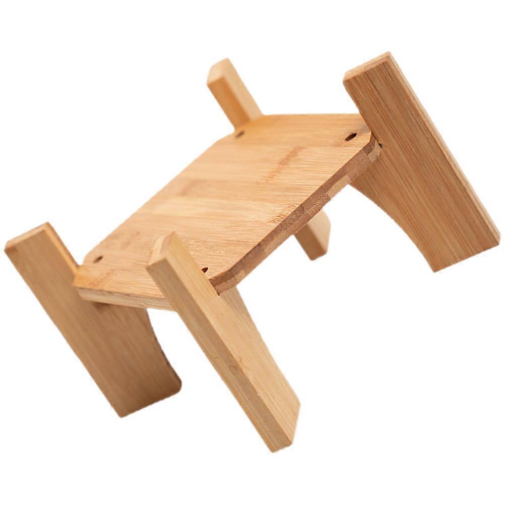 Bamboo Wood Base Dispenser Stand Providing Stable Support for