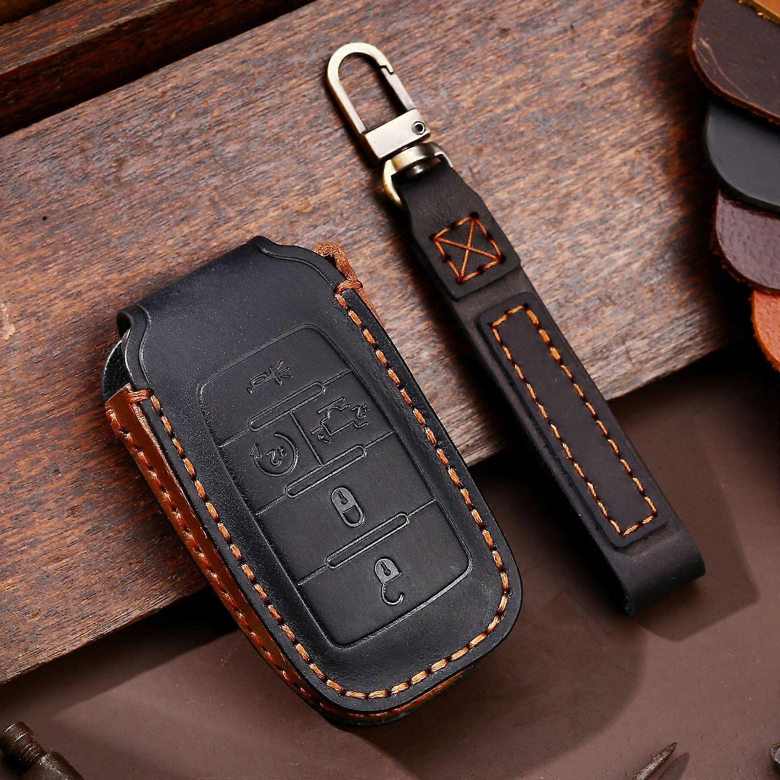 For Dodge Ram 5-button Car Key Leather Protective Case