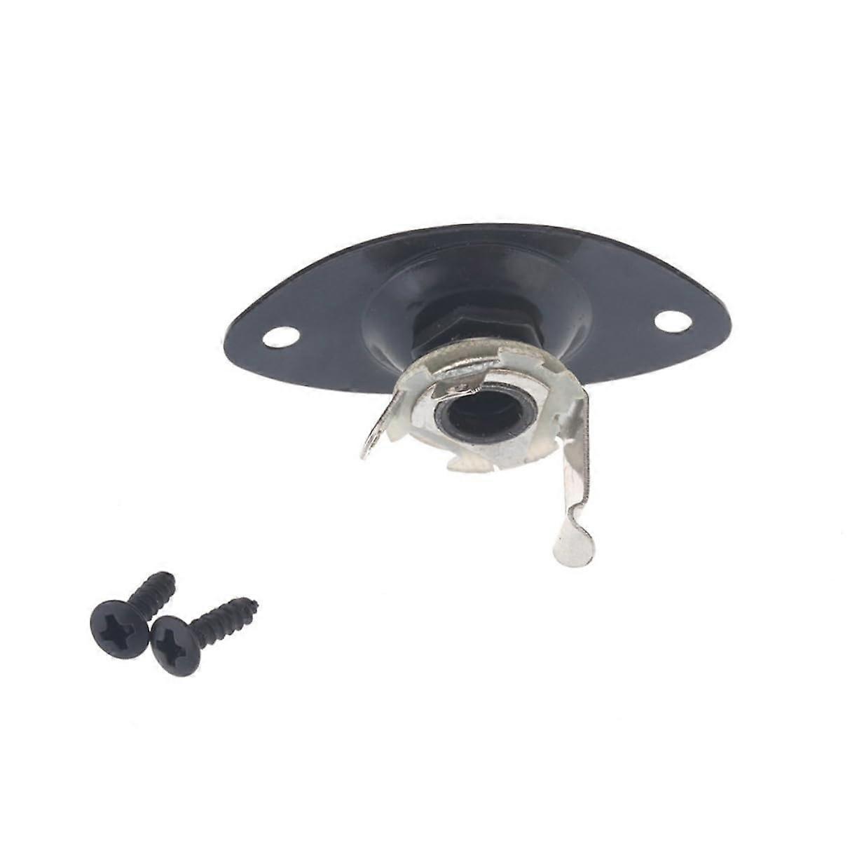 Electric Guitar Jack Nut and Input Jack Socket Black Replacement with Durable Finish and Easy Install
