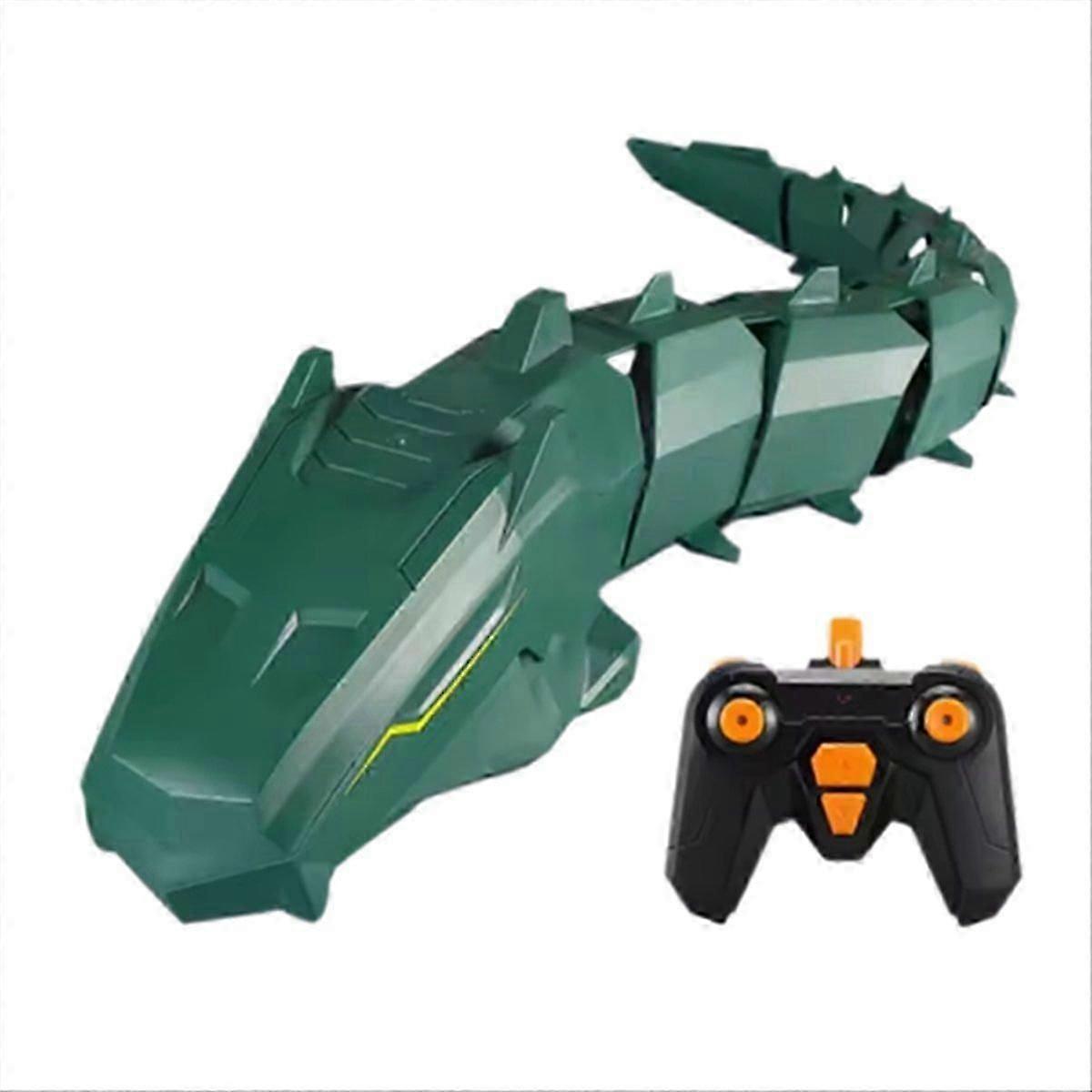 Bateau serpent mécanique vert télécommandé 2,4 GHz