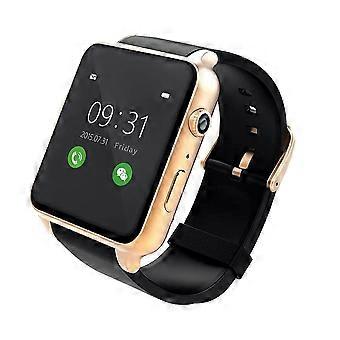 Smart Watch with SIM Card, 1.54 Inch Display, IP57 Waterproof, Android iOS Compatible, Gold