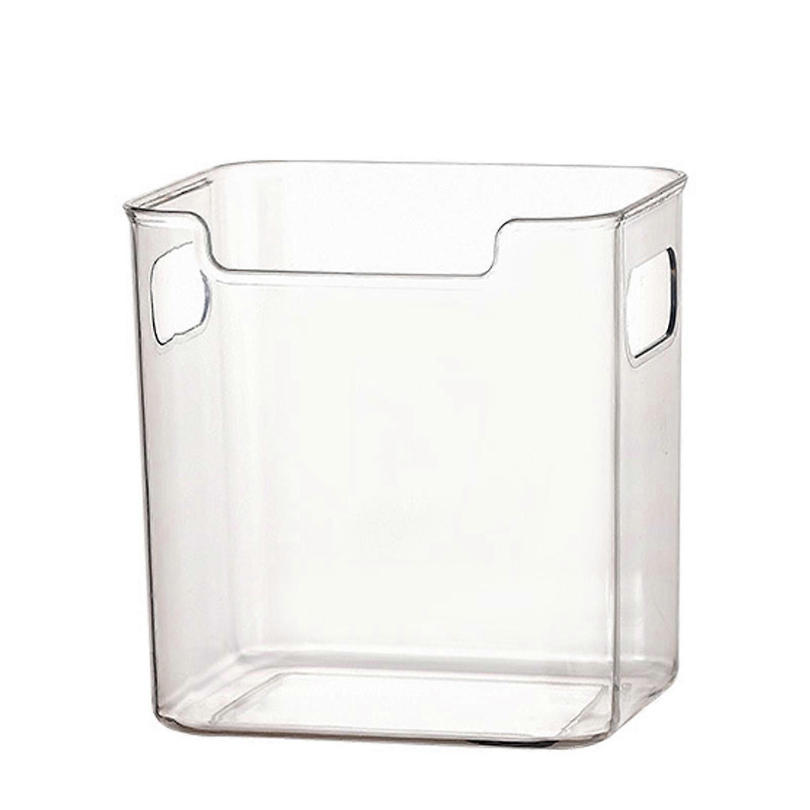 Cooling Clear Storage Boxes Extra-Thick Shatterproof PET Containers with Handles Stackable