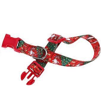 Adjustable Christmas Dog Collar Small Pet Collar 2Pcs for Holiday Wear