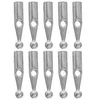 Silver Umbrella Tail Bead Folding Umbrella Replacement Metal Components 10Pcs