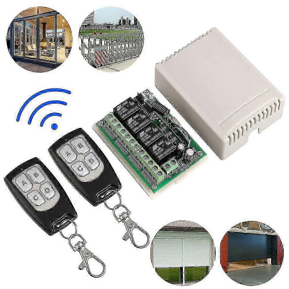 12V 4CH Channel Relay RF Wireless Remote Control Switch Receiver