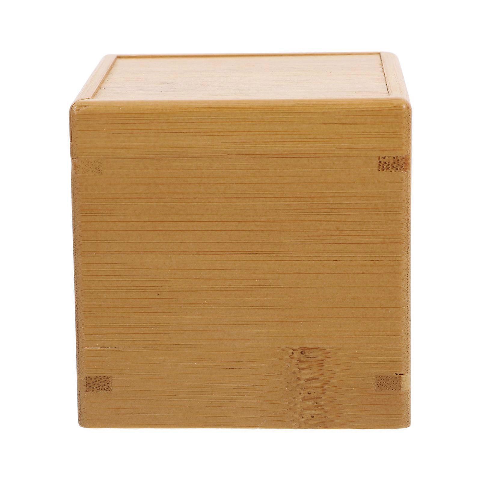 Bamboo Tea Box Solid Wood Slide Lid Storage Box for Storage Use