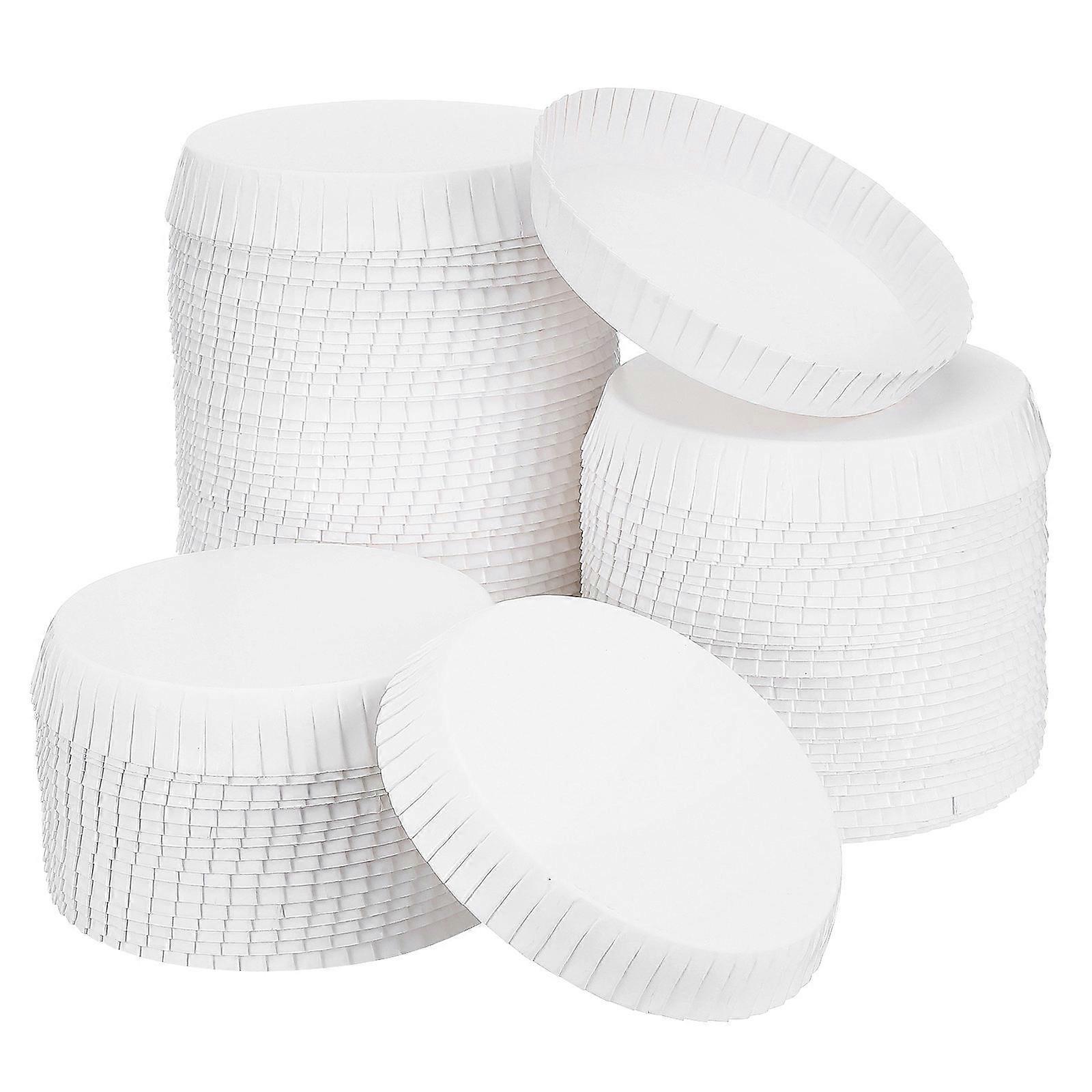 100pcs Einwegbecher Papier Papierabdeckungen Becherdeckel Einwegbecherdeckel