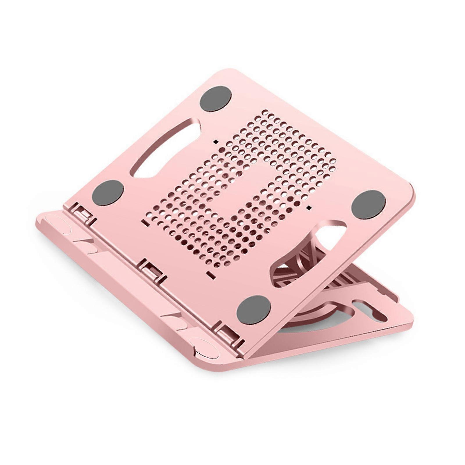 Laptop Stand for Desk Portable and Adjustable Laptop Rack with 360 Degree Rotating Base Holds Laptop Notebook Home  Pink