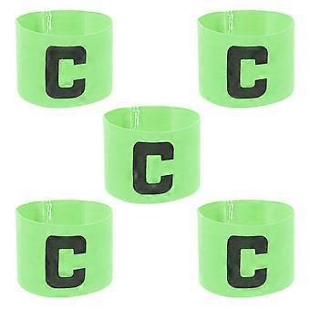 5pcs Soccer Captain Armband Reusable Armband Football Team Captain Band Portable Sports Armband