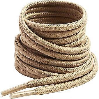 2 Paar khakifarbene runde Schnürsenkel, 120 cm runde Arbeitsschnürsenkel, strapazierfähige Wanderschnürsenkel, Wander-/Sicherheitsschnürsenkel, geeignet für Frauen und Männer