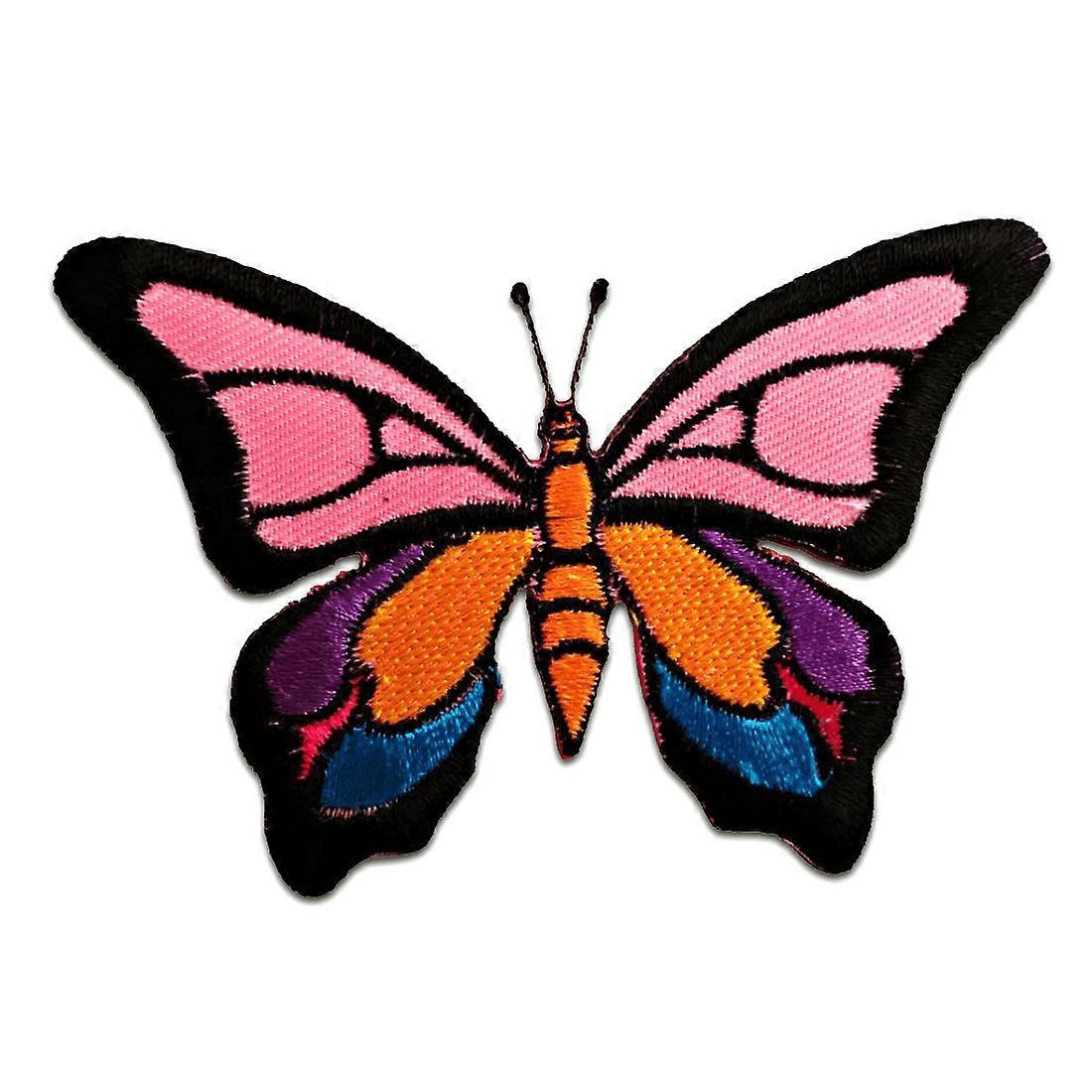 Patch / patch thermocollant - papillon - coloré - 8,9 x 6,5 cm - patch appliqué