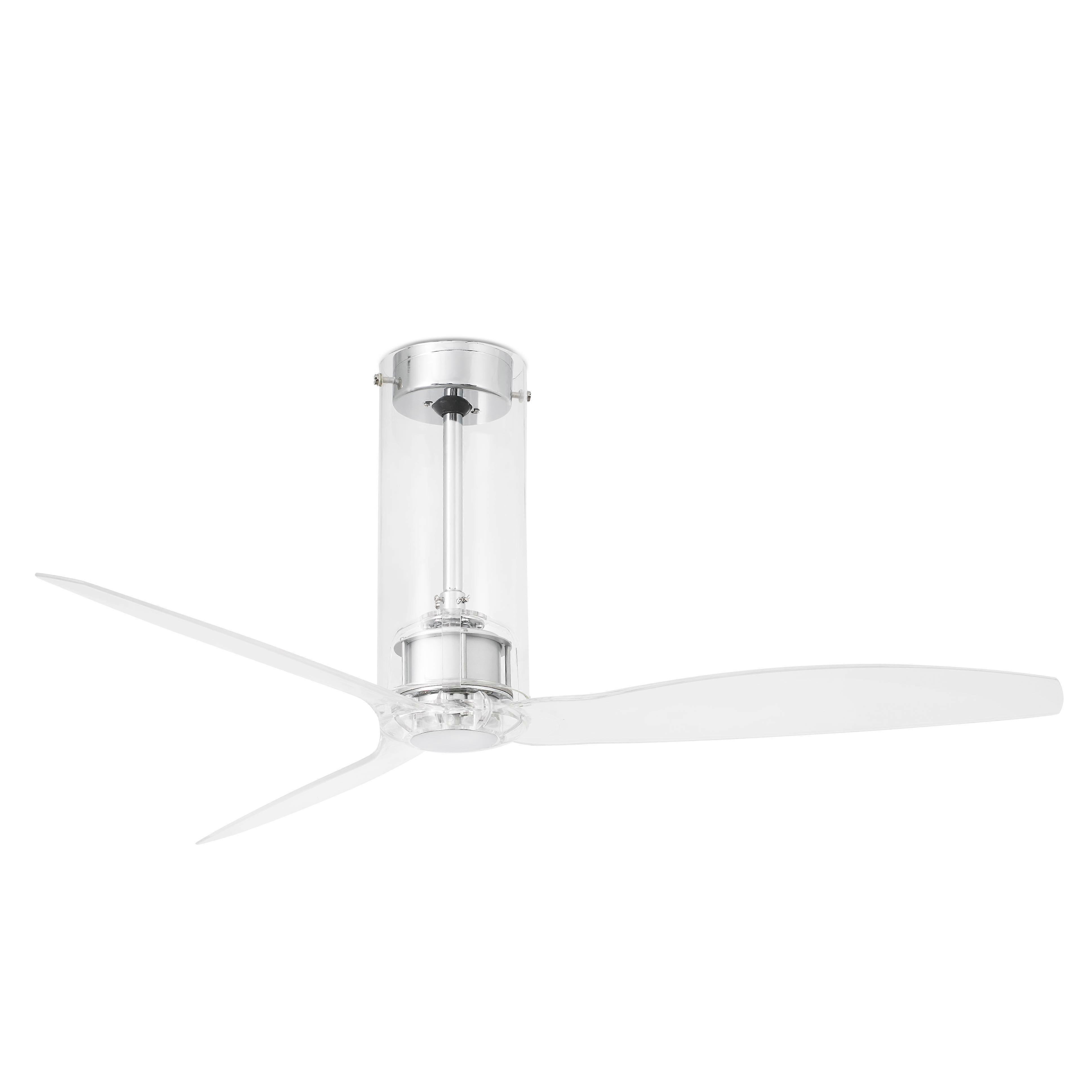 DC ceiling fan Tube Chrome with remote