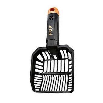 Hollowed Plastic Pet Litter Scooper Ergonomic Grip Pet Poop Scooper For Cleaning And Enhanced Convenience  Black