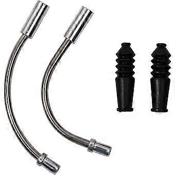 V-brake cable housing for bicycles, with rubber sheath, compatible with mountain bikes and bicycles.