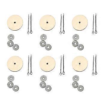 20 Set Teddy Bear Joint Accessories Little Bear Doll Joint Bolt DIY Rotatable Wooden Joints Multi-purpose DIY Doll Joints Accessory for DIY Doll Makin