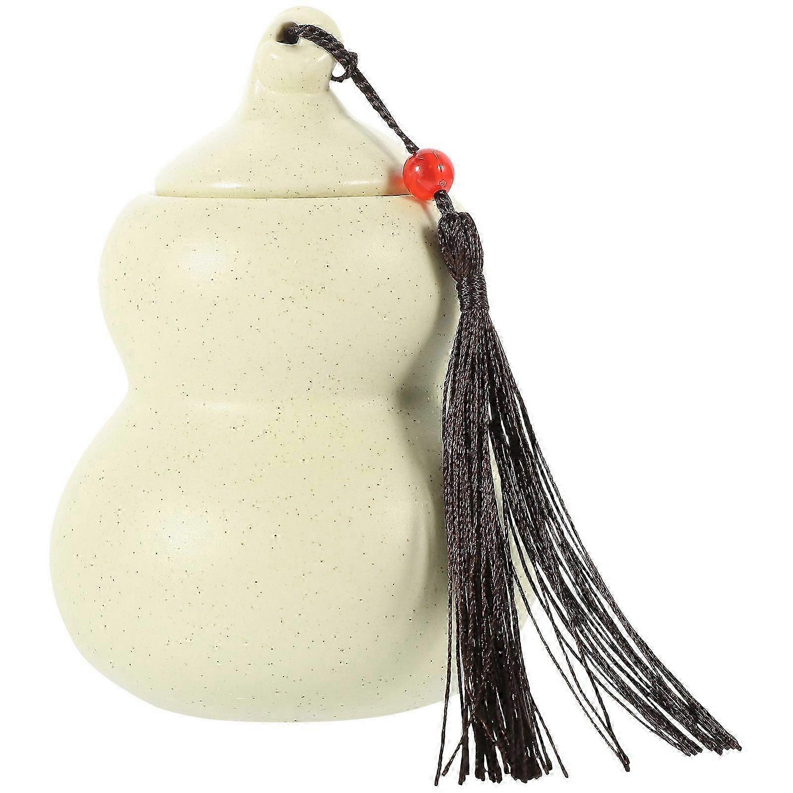 Multi-Function Ceramic Tea Jar for Storage Gourd Shaped Tea Canister
