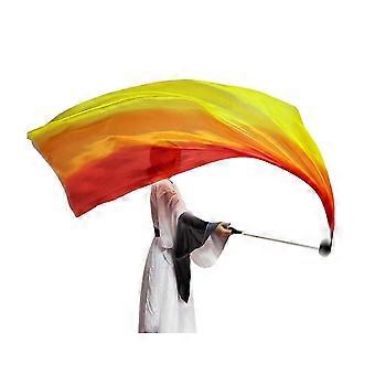 Belly Dance Veil Poi Faux Silk Scarf with Poi Ball Throwing Balls Scarf Poi Streamer Colorful Silky