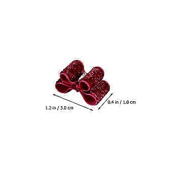 Dog Hair Ties Pet Headdress Bowknot Hair Accessories for Use 10Pcs Mixed Colors