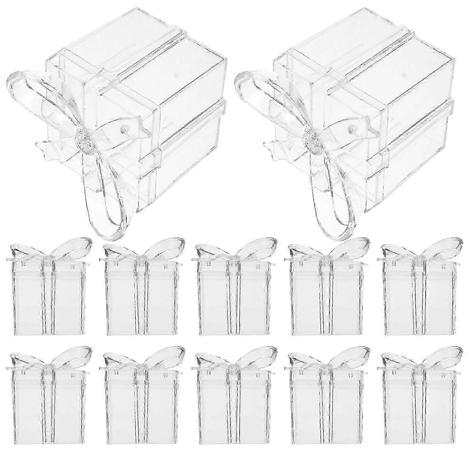 Transparent Candy Boxes Material 12Pcs for Wedding Candy Storage