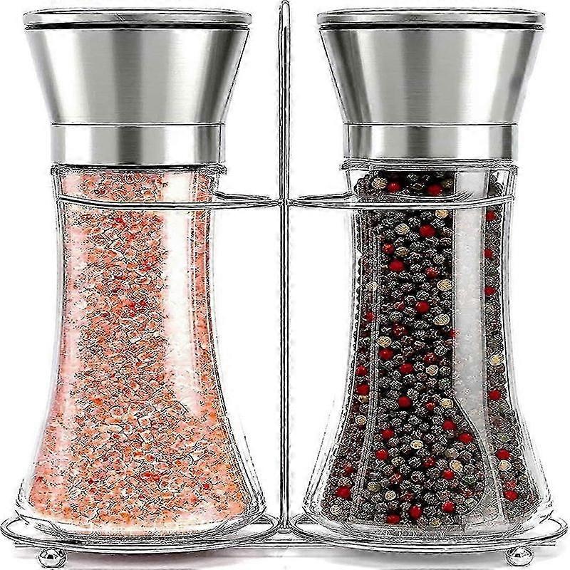 Adjustable coarse salt and pepper shaker set