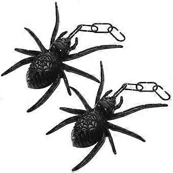 Halloween Spider Pendant Light Up Plastic Decoration 2Pcs for Xmas Use