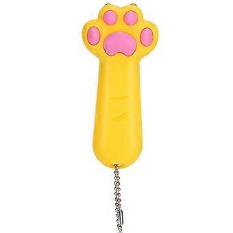 Plastic Yellow Pet Cat Claw Appearance Funny Stick Training Crazy Chasing Projector Pen Interactive Toy for Cats DogsYellow