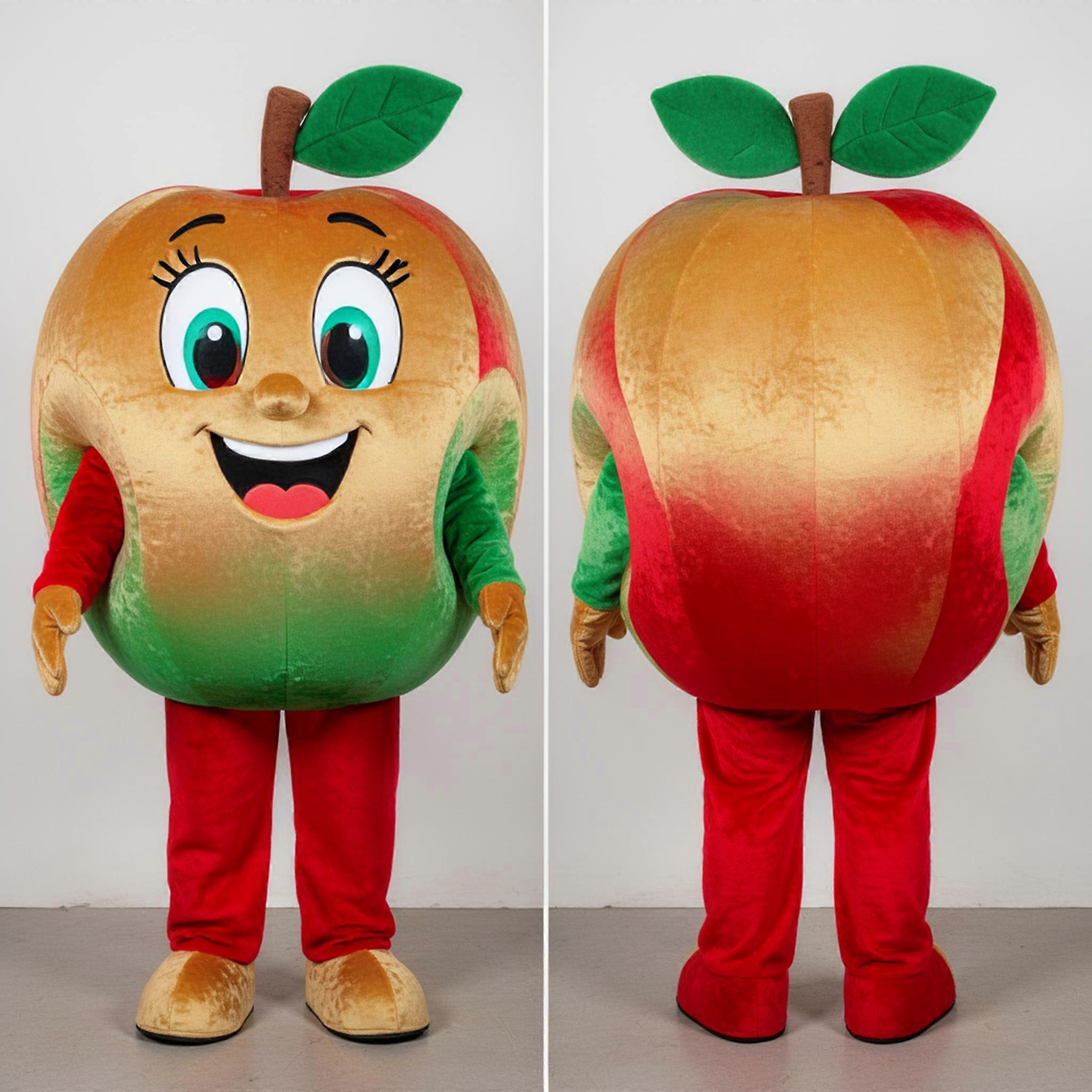 MASTICOT Crimson Round Apple Mascot