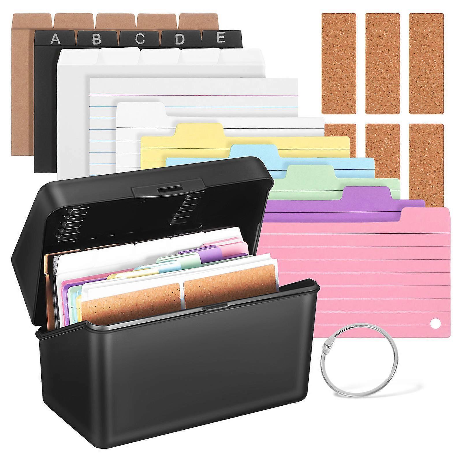 Index Card Organizer Box Multi Functional for Writing 1Set Storage