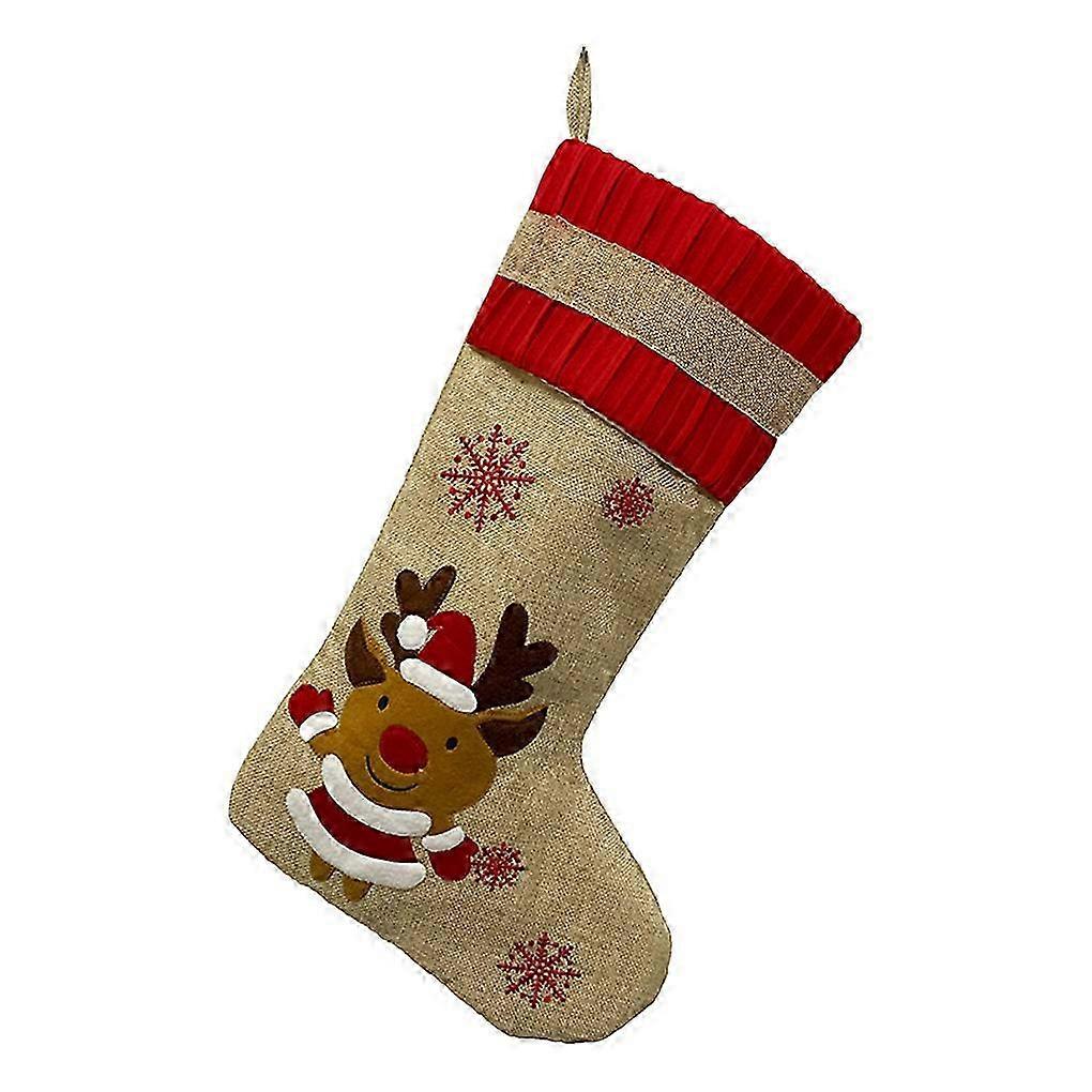Festive Santa Snowflake Stocking