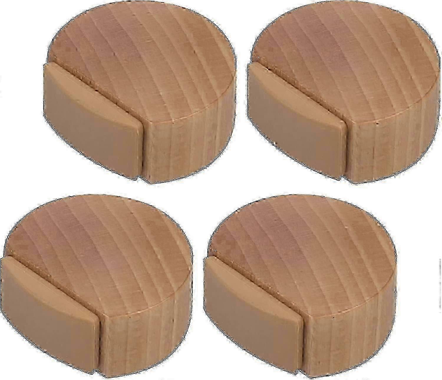 Elegant Beech Door Stopper with Adhesive Base