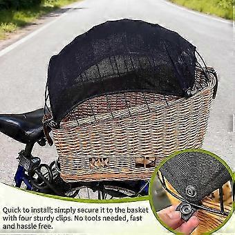 Acessórios para cesta de bicicleta para cães: cobertura protetora solar respirável e portátil (sem suporte).