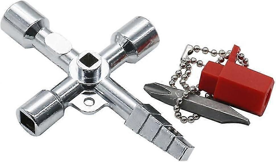 Universal Wrench Electric Cabinet Triangle Wrench Square Wrench compatible with Multifunctional Hand Tool