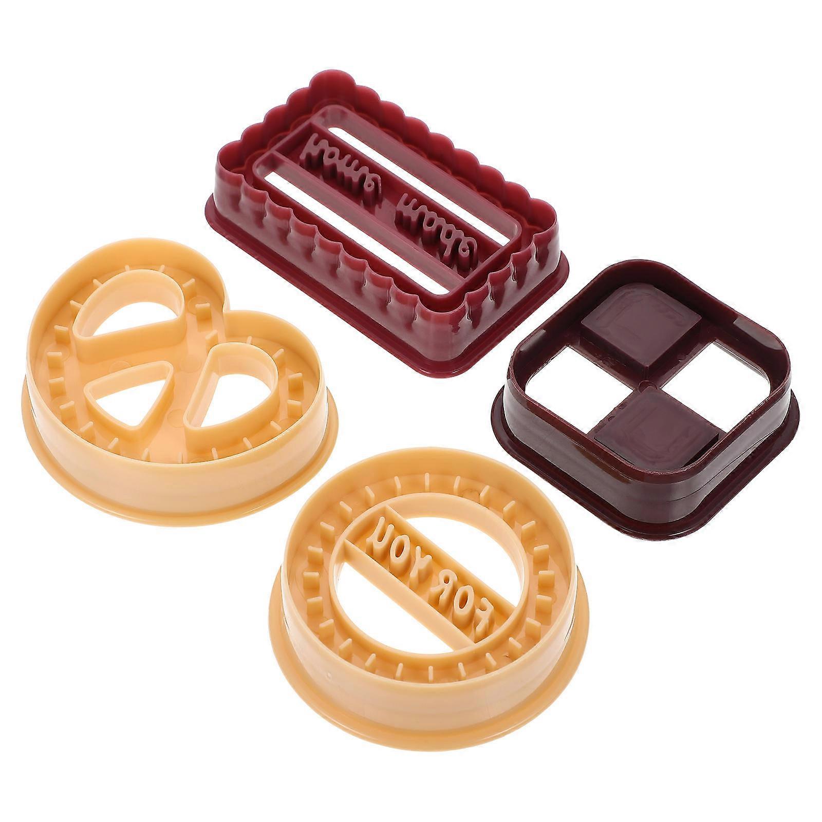 DIY Biscuit Mold Plastic Cutters for Baking Use 2Sets Cookie Making Tools