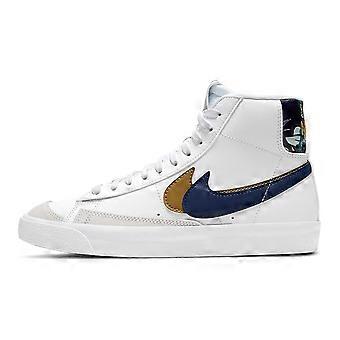 Nike Blazer Mid 77 SE GS Double Swoosh - White Gold Blue Void DD1847-102