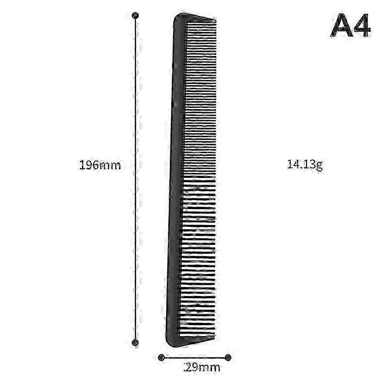 Carbon Fibre Salon Comb Rounded Teeth