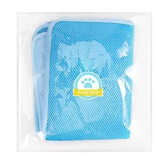 Self Cooling Pet Blanket 3Pcs Blue 50 X 40 Cm Suitable For Dogs And Cats During Summer Use With Breathable Material