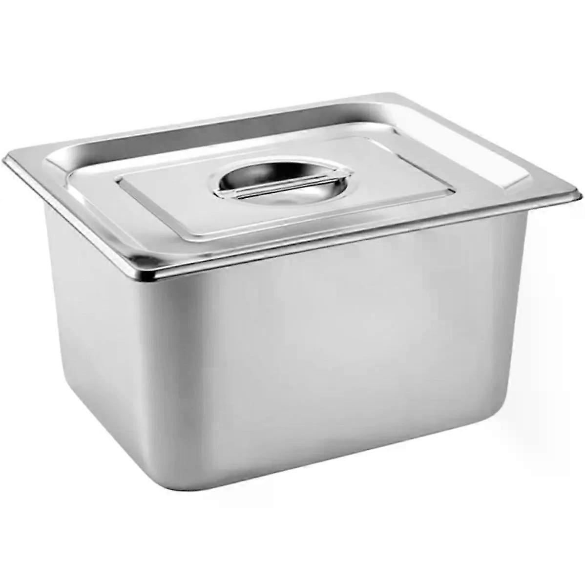 Stainless Steel Hotel Pan with Lid Rectangular Canteen Plate