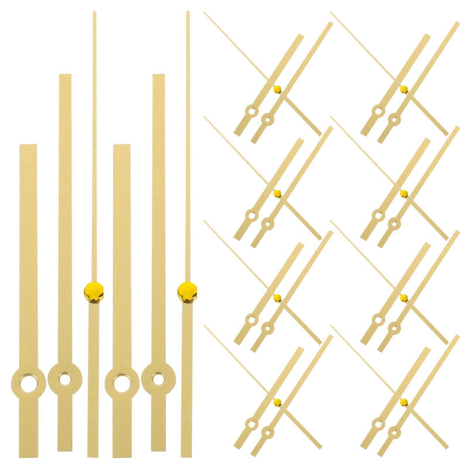 Clock Hands Replacement 10 Sets DIY Clock  Kit, Metal Hand Set for Wall Clocks, Easy Installation